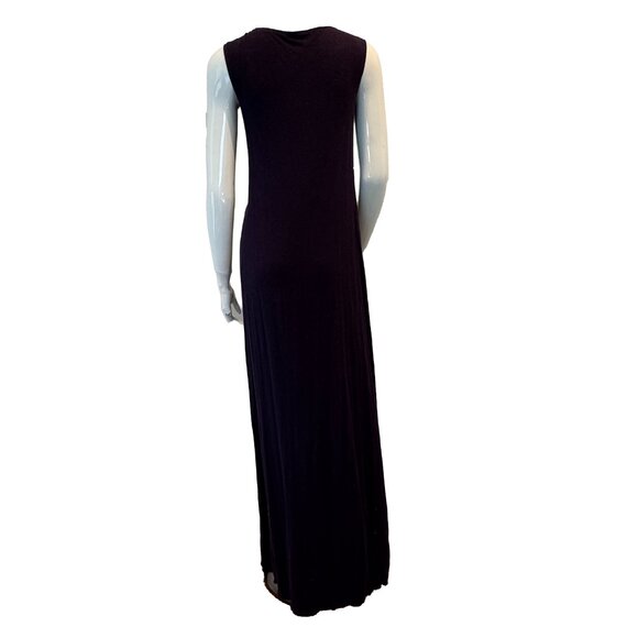 Max Studio Sleeveless Maxi Dress Size M | Twisted Knot Draped Evening Gown - Picture 3 of 5
